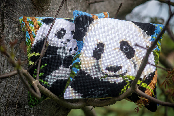 DIY Cross stitch cushion kit Panda