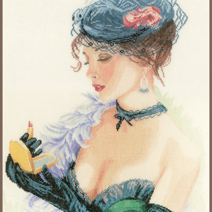 DIY Counted cross stitch kit Lady with lipstick