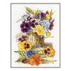 DIY Counted cross stitch kit Pot of pansies