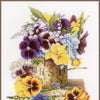 DIY Counted cross stitch kit Pot of pansies