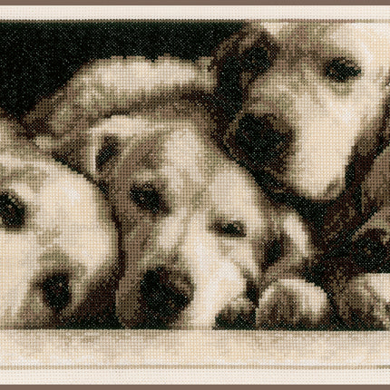 DIY Counted cross stitch kit Labradors 33 x 23 cm / 13.2" x 9.2"
