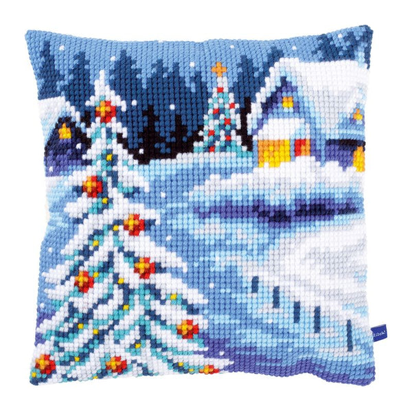 DIY Cross stitch cushion kit Winter scenery