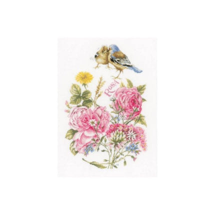 DIY PN-0154655 Counted cross stitch kit LanArte "Rose with birds"  /