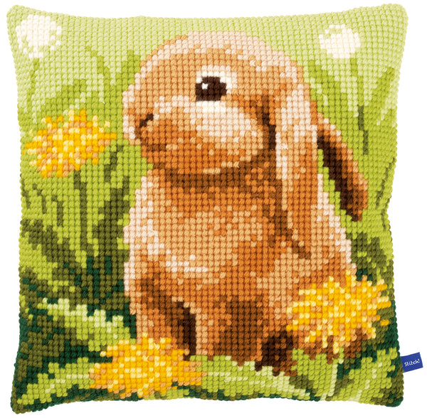 DIY Cross stitch cushion kit Little hare