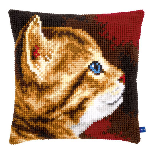 DIY Cross stitch cushion kit Kitten I