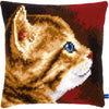 DIY Cross stitch cushion kit Kitten I