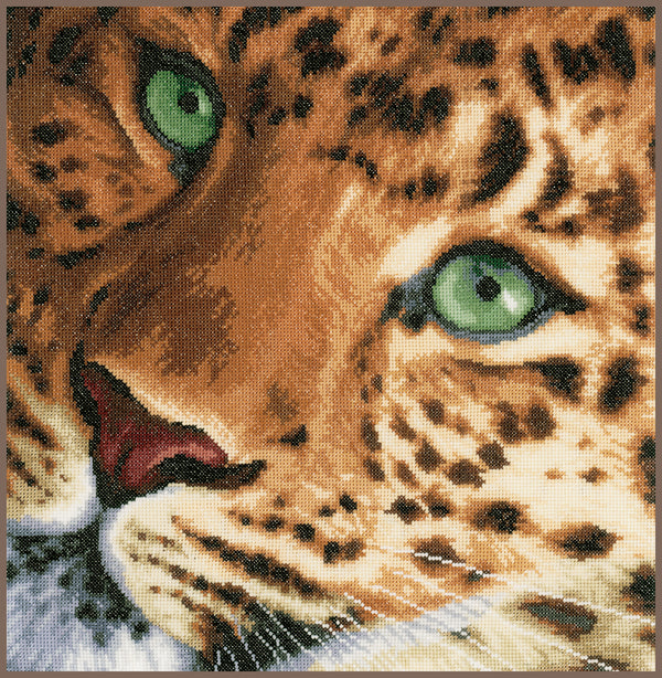 DIY Counted cross stitch kit Leopard