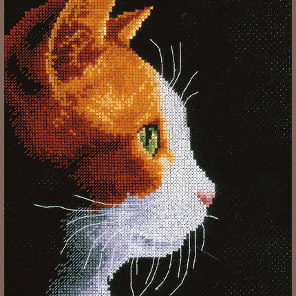 DIY Counted cross stitch kit Kitten II 18 x 27 cm / 7.2" x 10.8"