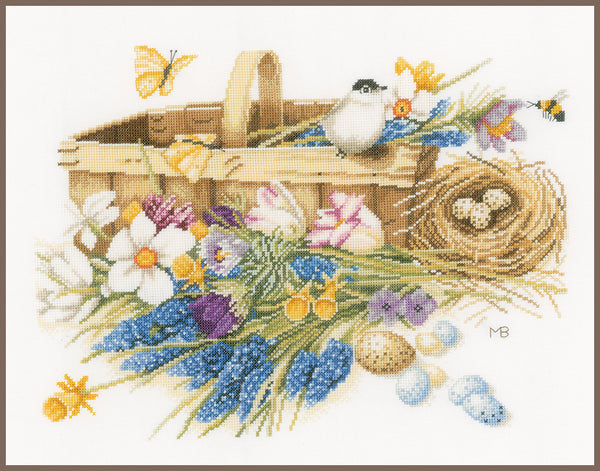 DIY Counted cross stitch kit Spring flowers