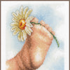 DIY Counted cross stitch kit Baby foot 13 x 19 cm / 5.2" x 7.6"