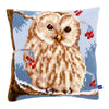 DIY Cross stitch cushion kit Winter owl