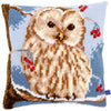 DIY Cross stitch cushion kit Winter owl