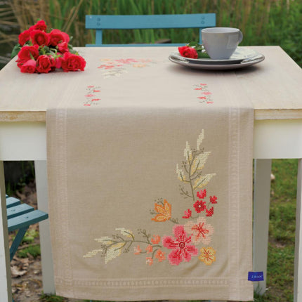 DIY Table Runner kit "PN-0155171 Vervaco Runner "Pink Flowers""