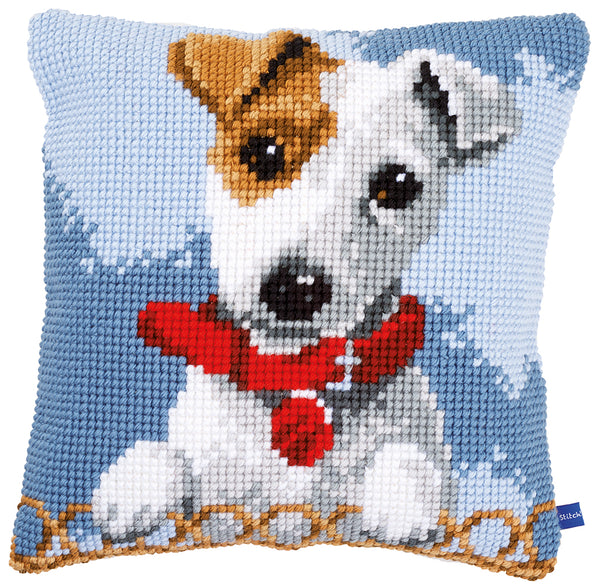 DIY Cross stitch cushion kit Jack Russell