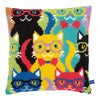 DIY Cross stitch cushion kit Funny cats