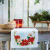 DIY Table Runner kit "Aida table runner kit Christmas flowers"