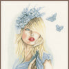 DIY Counted cross stitch kit Blue butterflies