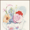 DIY Counted cross stitch kit Flowers in teapot