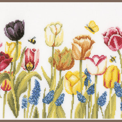 DIY Counted cross stitch kit Tulips