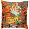 DIY Cross stitch cushion kit Autumn landscape