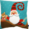DIY Cross stitch cushion kit Happy santa