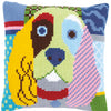 DIY Cross stitch cushion kit Modern dog