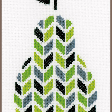 DIY Counted cross stitch kit Pear 14 x 22 cm / 5.6" x 8.8"