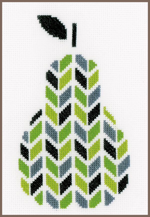 DIY Counted cross stitch kit Pear 14 x 22 cm / 5.6