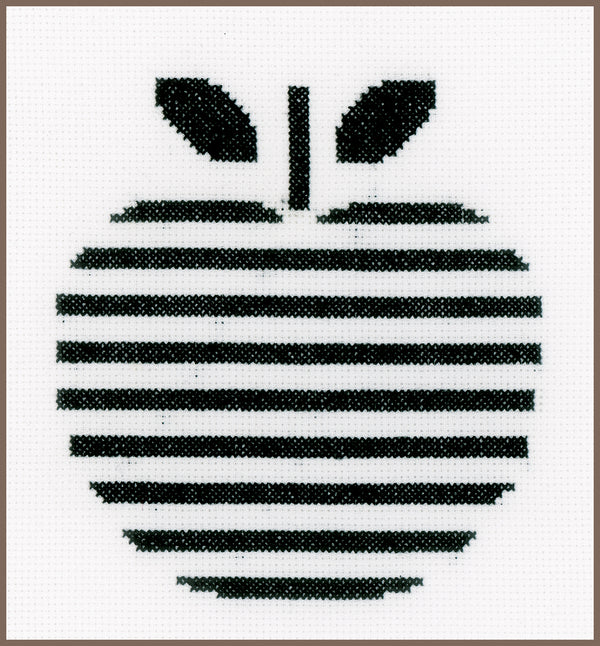 DIY Counted cross stitch kit Apple 18 x 18 cm / 7.2