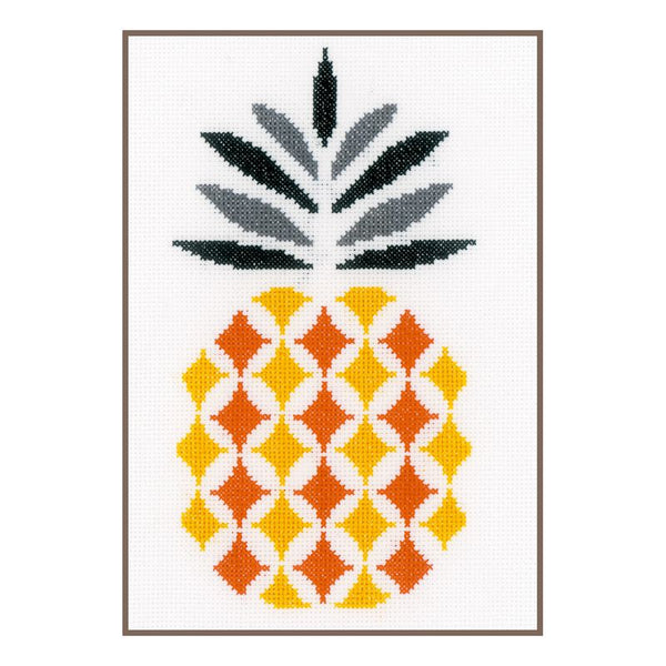 DIY Counted cross stitch kit Pineapple 16 x 26 cm / 6.4" x 10.4"