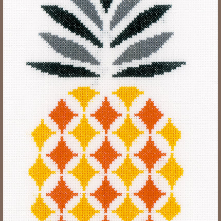 DIY Counted cross stitch kit Pineapple 16 x 26 cm / 6.4" x 10.4"