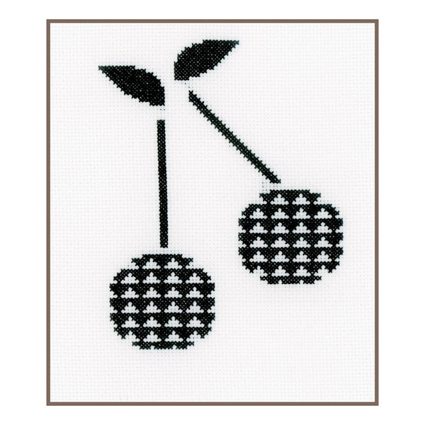 DIY Counted cross stitch kit Cherry 17 x 20 cm / 6.8" x 8"