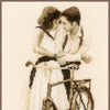 DIY Counted cross stitch kit Couple with bicycle 20 x 36 cm / 8" x 14.4"