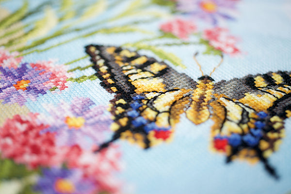 DIY Counted cross stitch kit Swallowtails 25 x 35 cm / 10