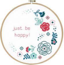 DIY PN-0156333 Counted crossstitch kit with hoop Vervaco "Modern flowers"  /