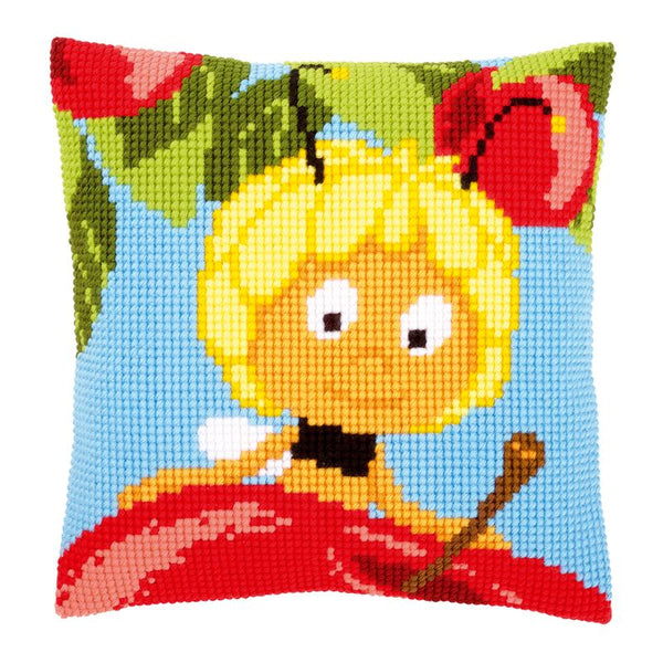 DIY Cross stitch cushion kit MDB Maya on top of apple