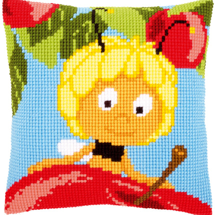 DIY Cross stitch cushion kit MDB Maya on top of apple