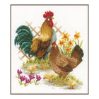 DIY Counted cross stitch kit Chicken family 24 x 26 cm / 9.6
