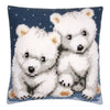 DIY Cross stitch cushion kit Polar bears