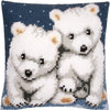 DIY Cross stitch cushion kit Polar bears