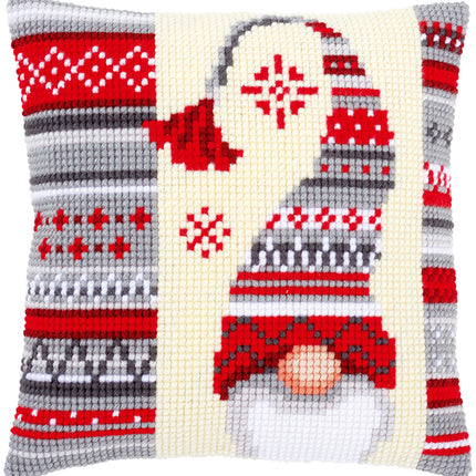 DIY Cross stitch cushion kit Christmas elf