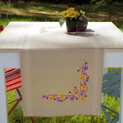 DIY Table Runner kit "Table runner kit Playful flowers"