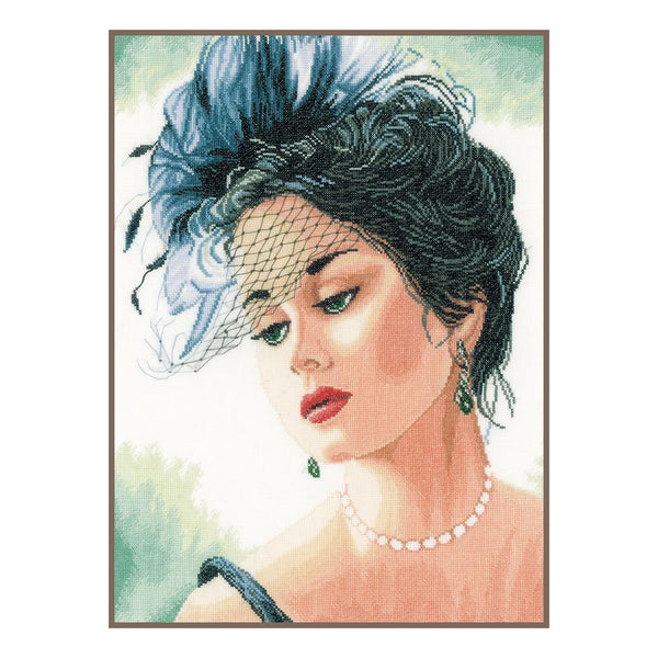 DIY Counted cross stitch kit Lady with hat