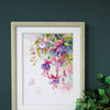 DIY Counted cross stitch kit Fuchsias 27 x 35 cm / 10.8" x 14"