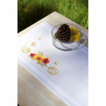 DIY Table Runner kit "PN-0157187 Vervaco Runner "Sunflowers and Poppies""