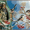 DIY Counted cross stitch kit Owl & long-tailed tits 33 x 22 cm / 13.2" x 8.8"