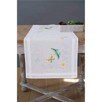 DIY Table Runner kit "PN-0157463 Vervaco Runner "Flowers and Butterflies""