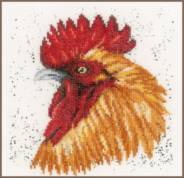 DIY Counted cross stitch kit Brown rooster