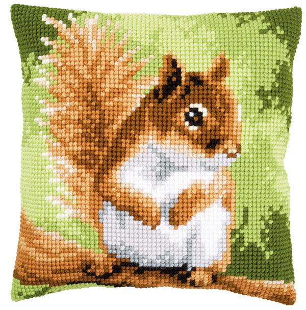 DIY Cross stitch cushion kit Squirrel