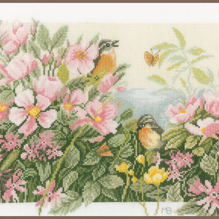DIY Counted cross stitch kit Birds & roses